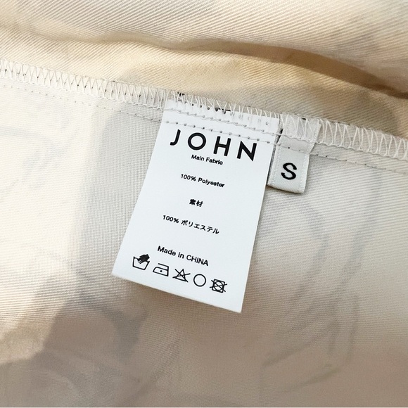 JOHN French Scenic Printed Dress Maxi Size Small S - Picture 7 of 9